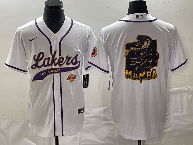 Men Los Angeles Lakers Blank White 2023 Nike Co Branding Game NBA Jersey
